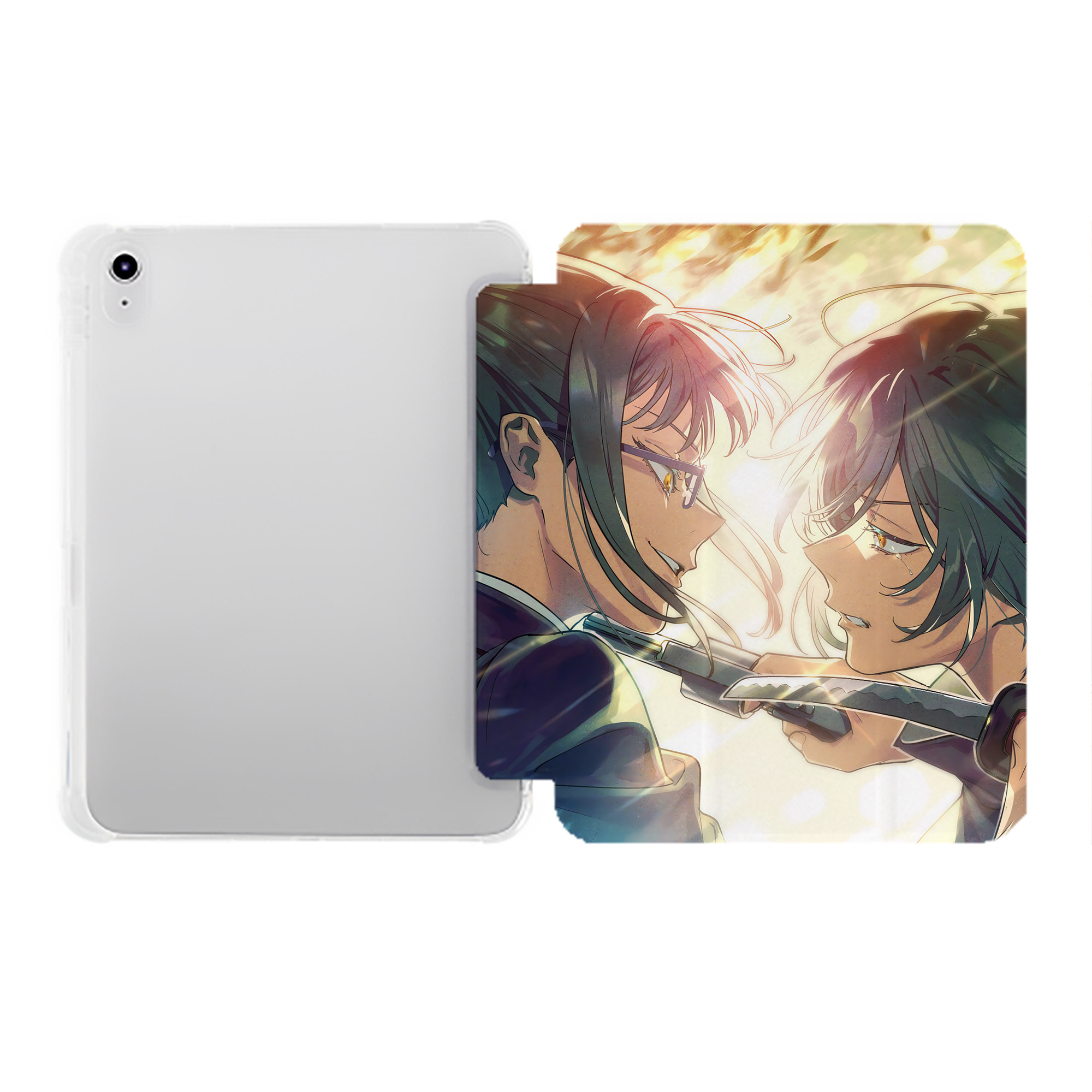 （画像用） 呪術廻戦 Jujutsu Kaisen IPad ケース ペン収納付き 三つ折りスタンド PUレザー×シリコン 対応機種9.5/10.5/10.9インチ